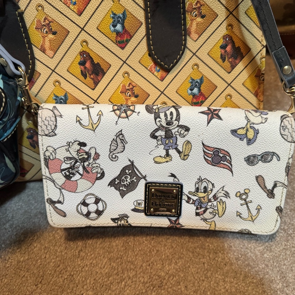 Dooney & Bourke White Disney Mickey & Friends Printed Wallet